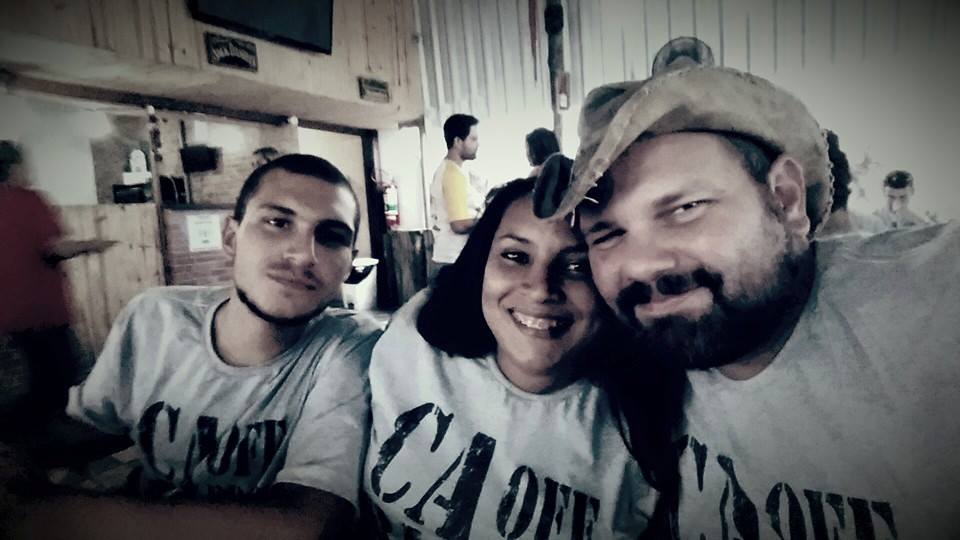 A tripulação do bólido Judith: Rodrigo Souza, Lia Souza e Rafael Souza.