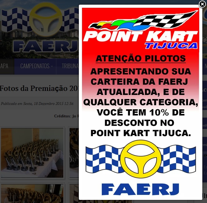 Se você quer conhecer o "glamour" de ser um piloto federado, começa com esses 10% para andar de Kart.